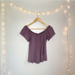 Off The Shoulder Purple Top
